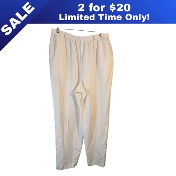 [Sale: 2 for $20!] Alfred Dunner White Pants 18 Straight Leg NWT 0375 - Picture 1 of 9